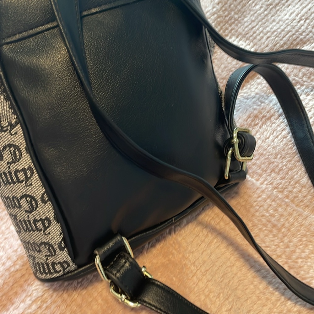 Juicy Couture Black and Gray Logo Backpack - Picture 10 of 16